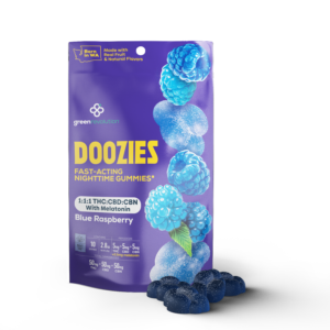 Photograph of product: Green Revolution | Doozies 10pk Gummies | Night Time Blue Raspberry