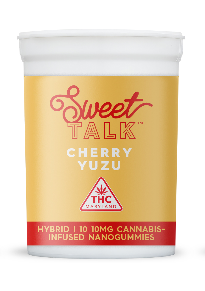 Photograph of product: 100mg Cherry Yuzu Fast-Acting Gummies 10pk