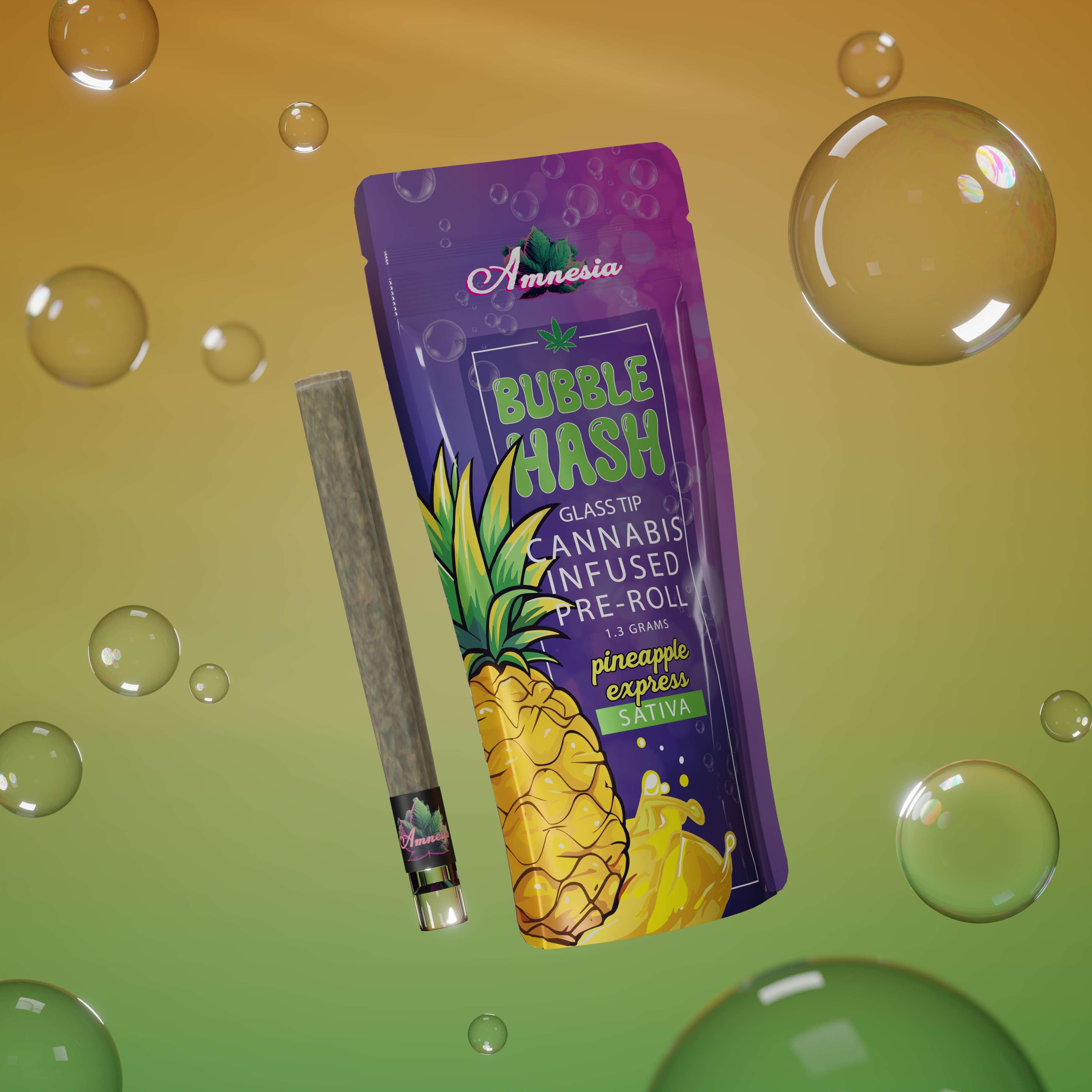 Photograph of product: Amnesia - 1.3g Bubble au chocolat Infused Preroll - Pineapple Express