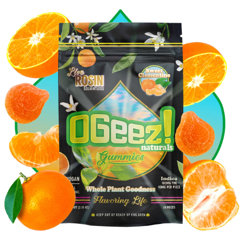 Photograph of product: Live Rosin Sweet Clementine Gummies 100mg (10-Pack | 10mg Each)