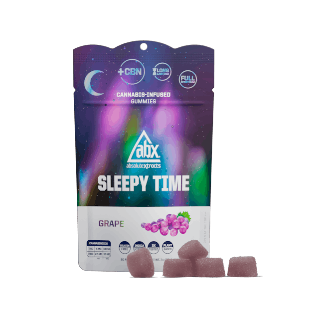 Photograph of product: Grape Sleepy Time Solventless + CBN Gummies - 100mg