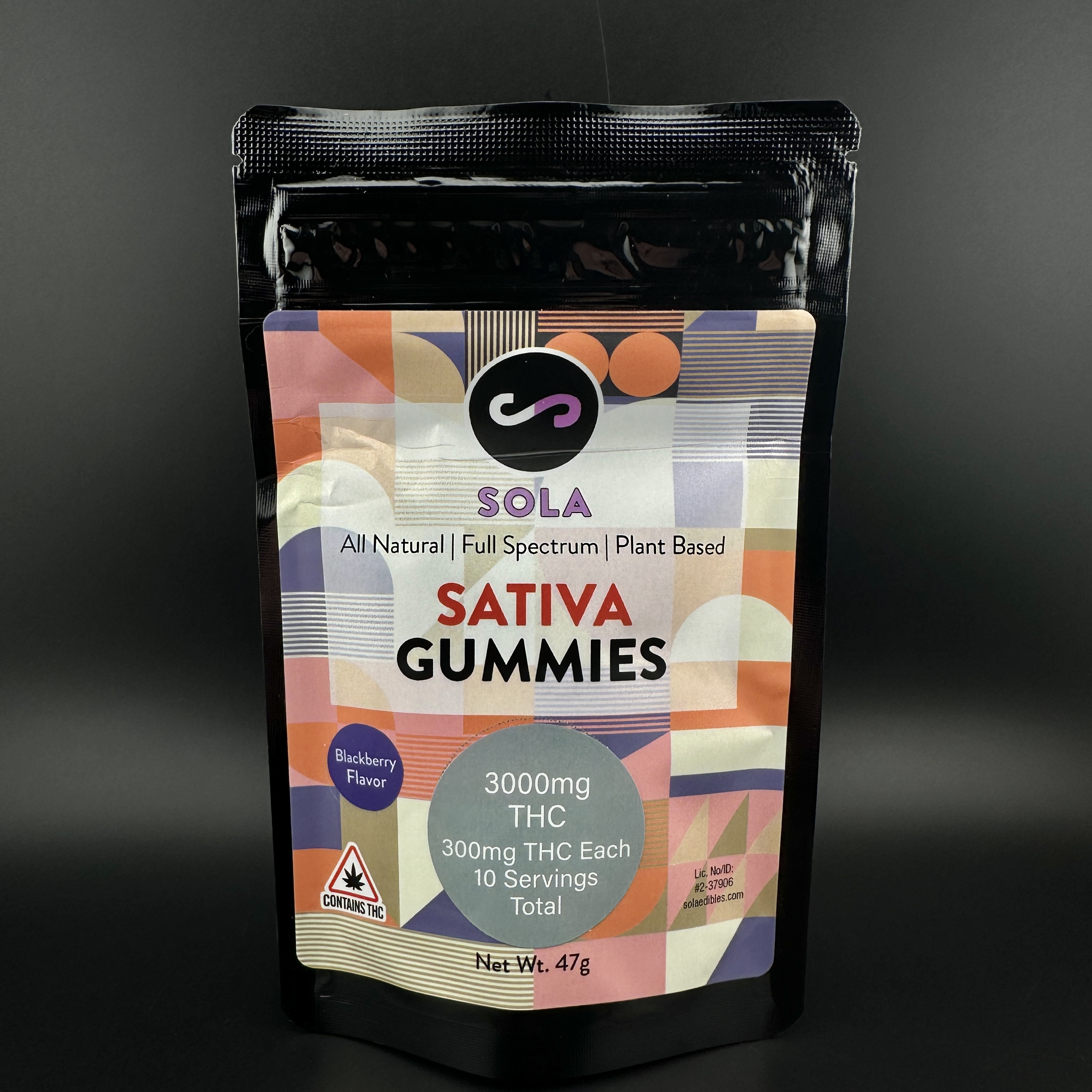 Photograph of product: Blackberry Oui'd Gummies | 3000mg | Sola