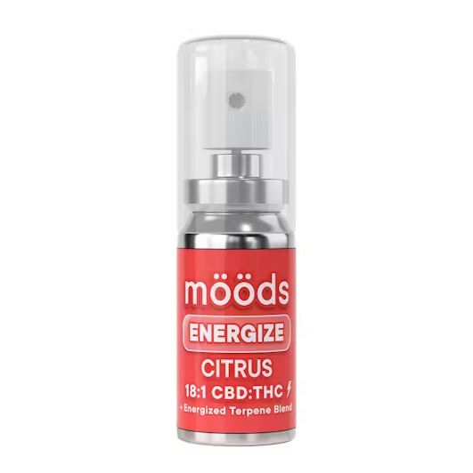 Photograph of product: SPRAY - 18:1 ENERGIZE CITRUS 500MG - MOODS