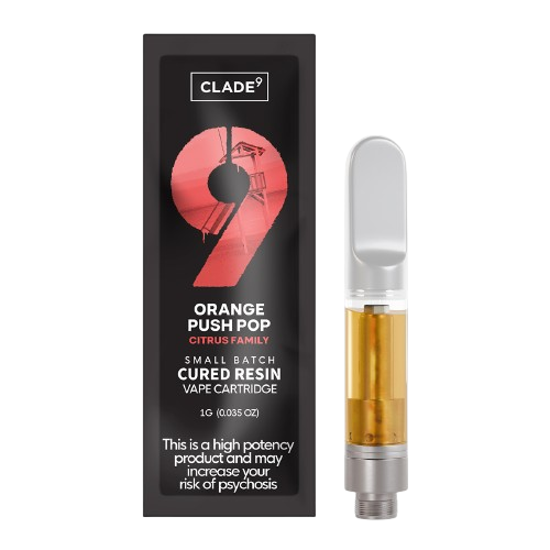 Photograph of product: Orange Push Pop | Cured Resin Vape Cart