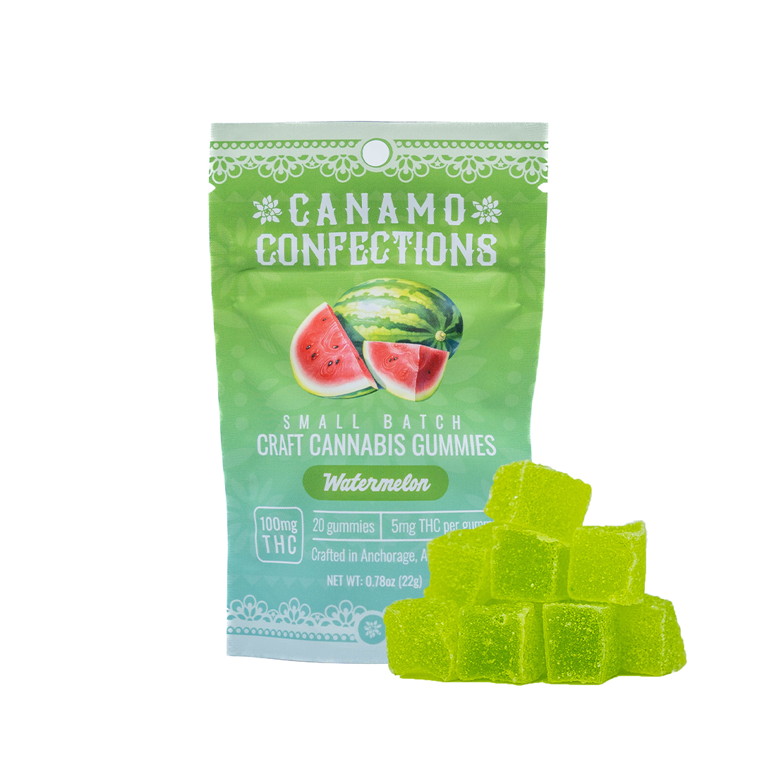 Photograph of Product: Canamo Gummies 100mg - Watermelon