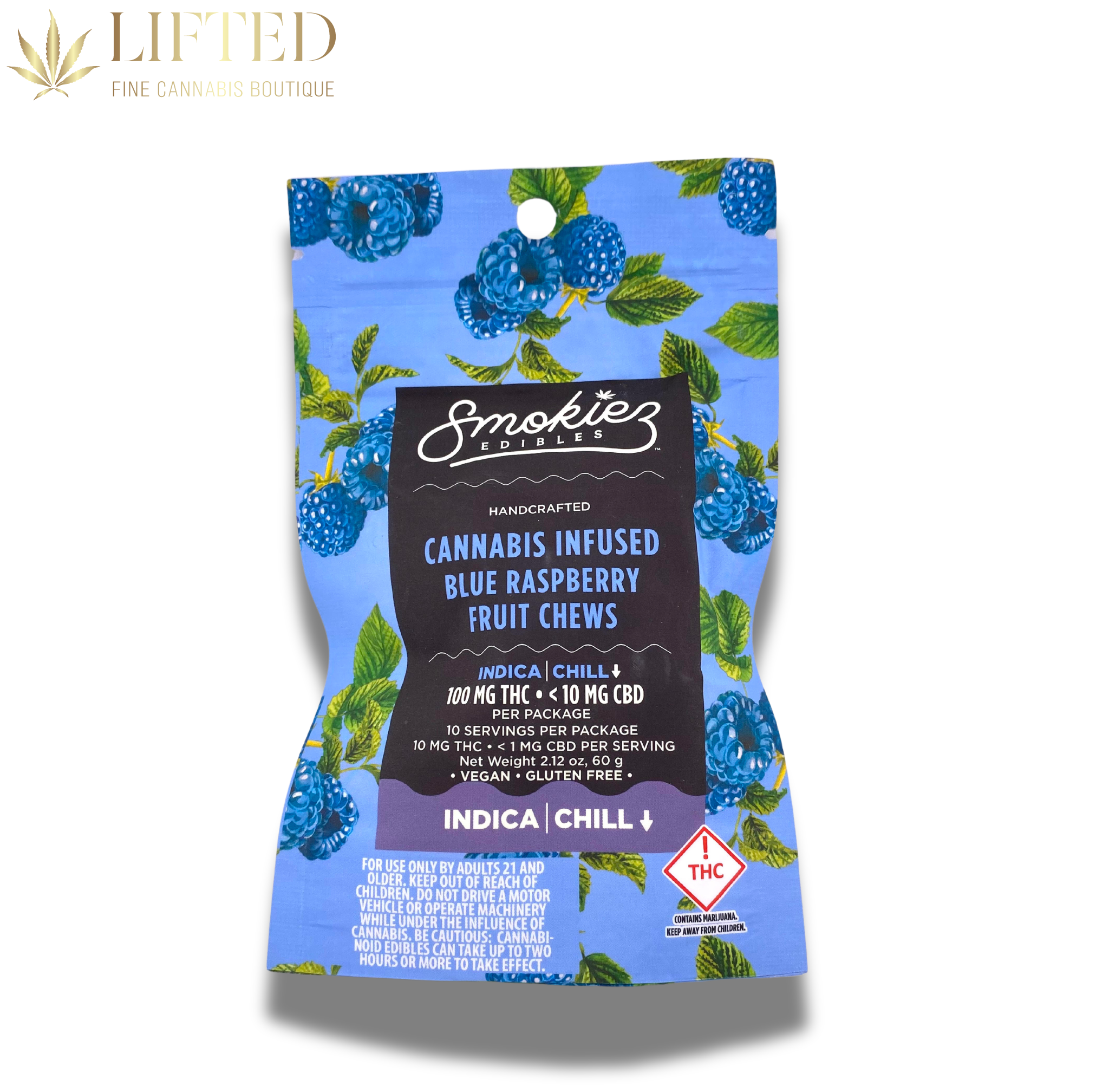 Photograph of product: SMOKIEZ SWEET BLUE RASPBERRY