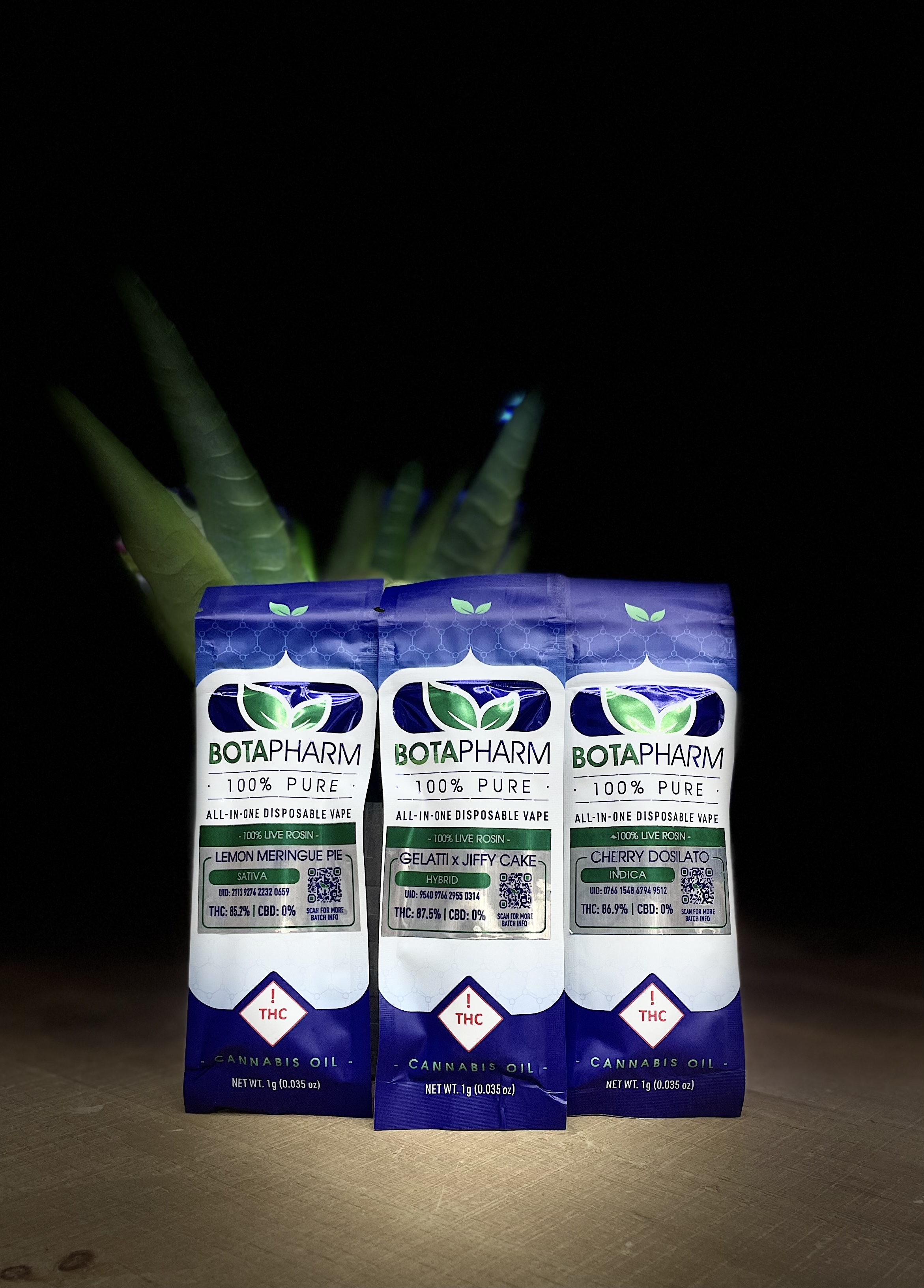 Photograph of product: BotaPharm | Dirty Z | Live Rosin Disposable Cartridge (I)