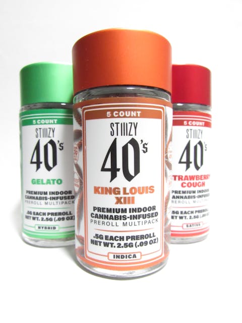 Photograph of product: 40's 5pk Infused Pre Rolls - Skywalker OG (I)