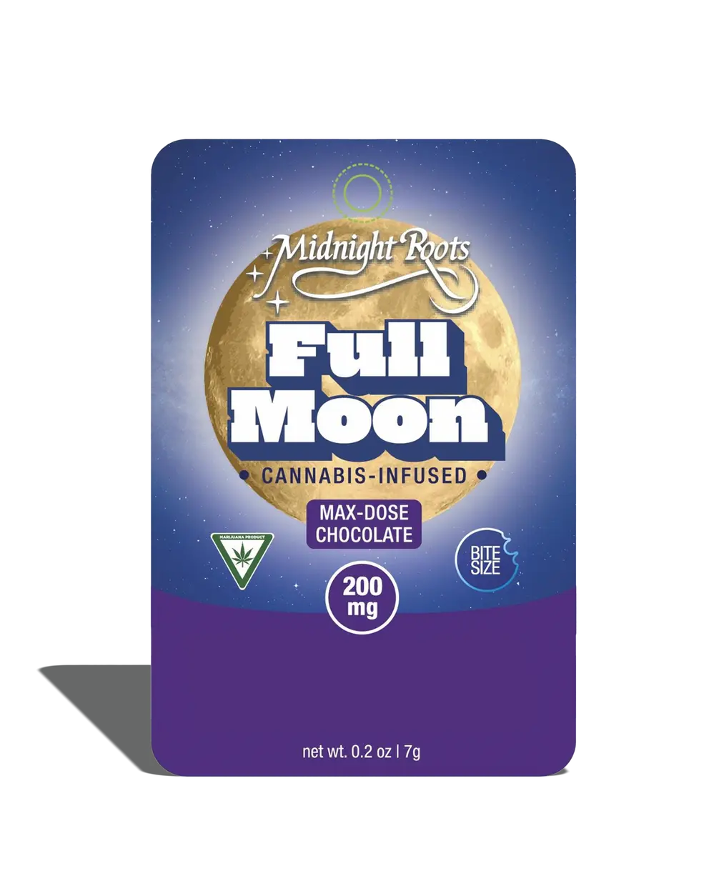 Photograph of product: Full Moon | Dark Chocolate | 200mg Bar | REC