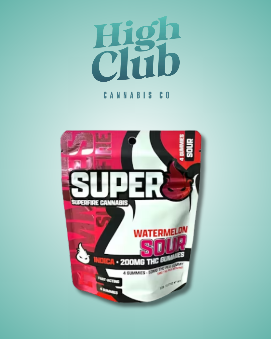 Photograph of product: 200mg Superfire Edible | Sour Watermelon