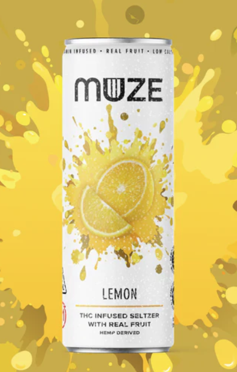 Photograph of product: Beverage | MUZE | Lemon Seltzer | Single