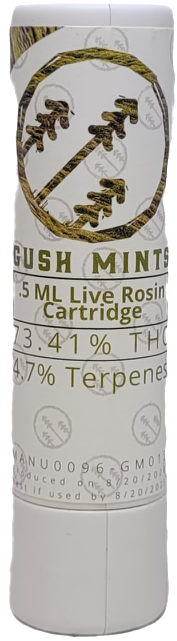 Photograph of product: Gush Mintz Live Rosin Cartridge | Treetop Alchemy