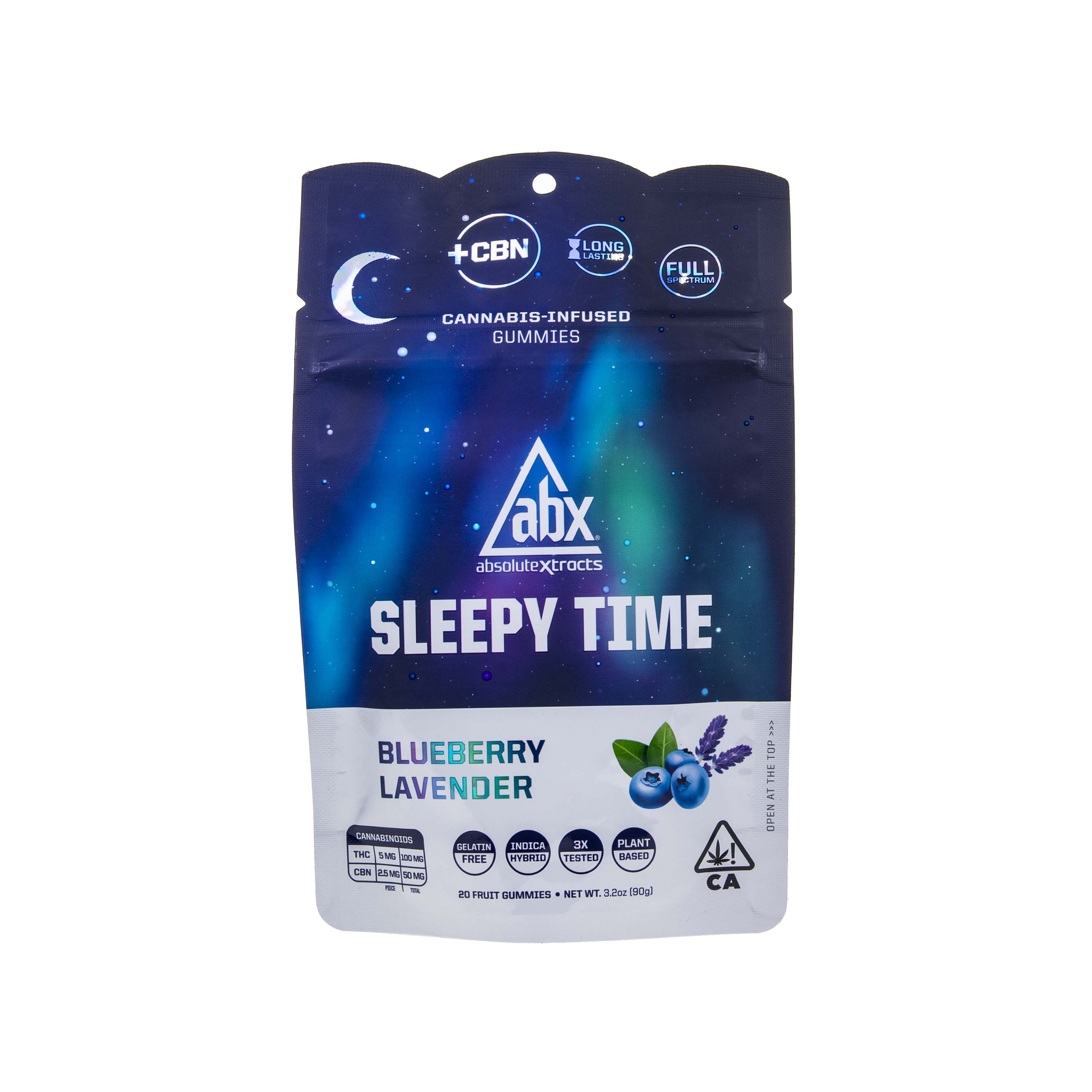 Photograph of product: ABX | Sleepy Time Blueberry Lavender Gummies (2:1 THC:CBN - 150mg Total)