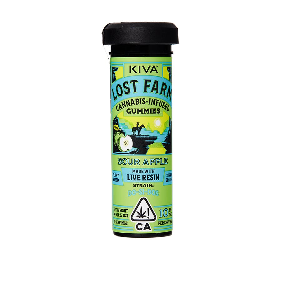 Photograph of product: LOST FARM - SOUR APPLE 100MG GUMMY