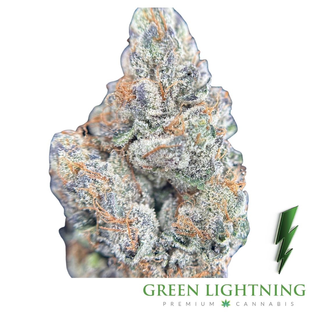 Photograph of product: Green Lightning Premium Buds | Grape Ape | 3.5g (Oui'd Dominant)