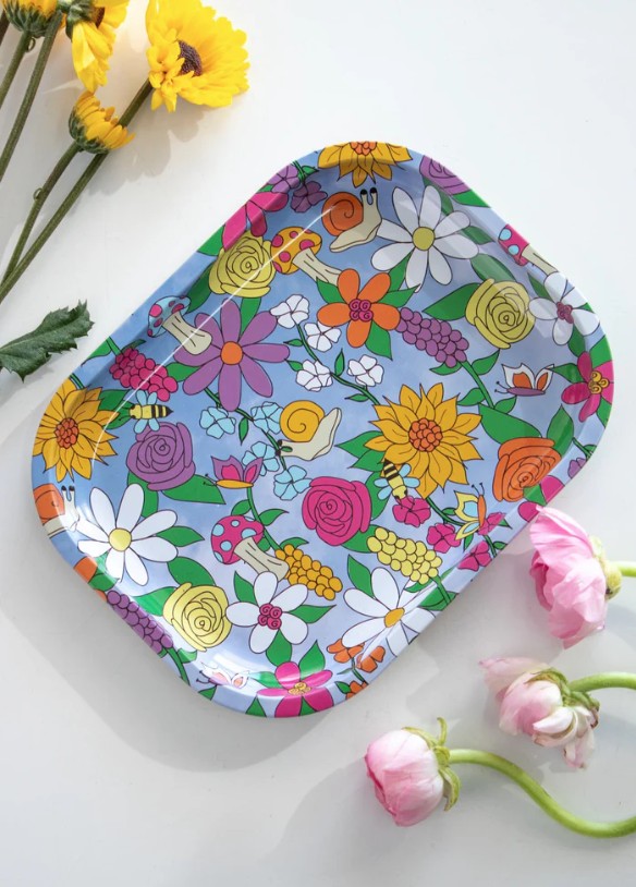 Photograph of product: Tray | Floral Critter Rolling Tray
