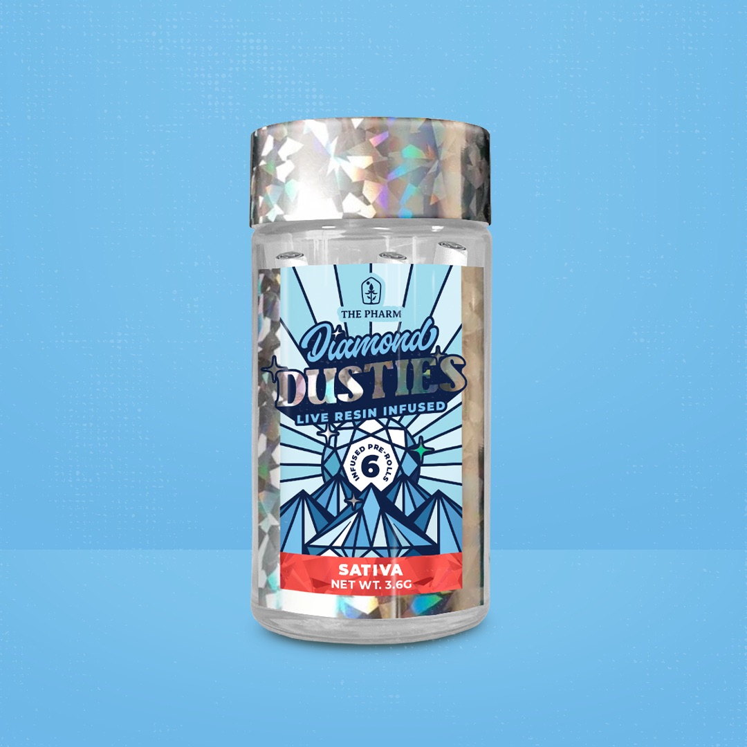 Photograph of product: Ruby Oui'd Live Resin Infused Diamond Dusties 3.6g
