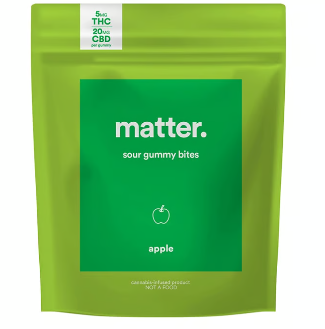 Photograph of product: Matter I Gummy I Apple 1:4 TH-oui:CBD 100mg