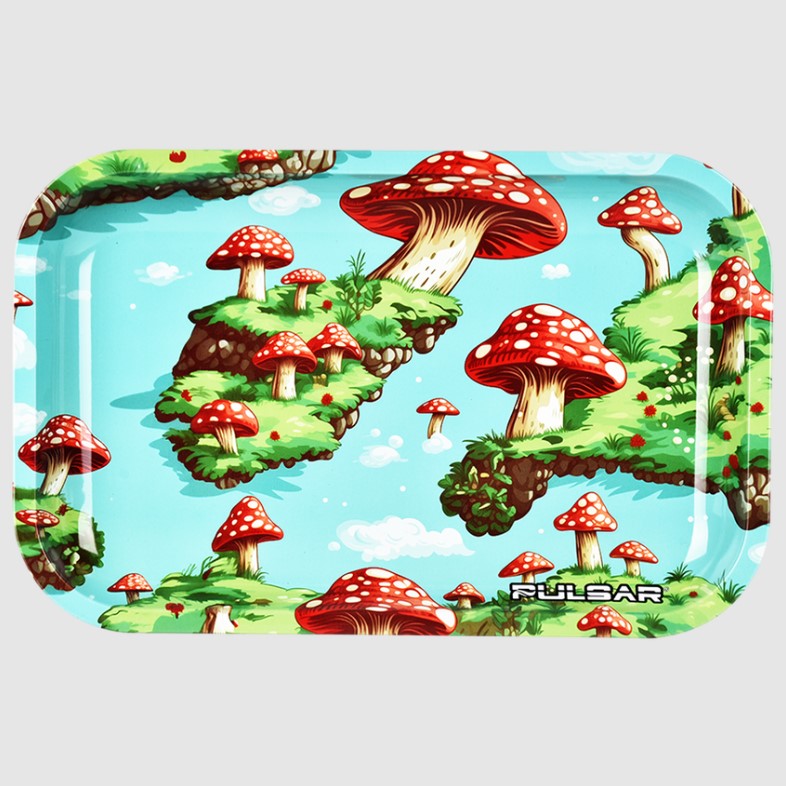 Photograph of product: Pulsar Rolling Tray - Floating Mushroomsr 11" x 7"
