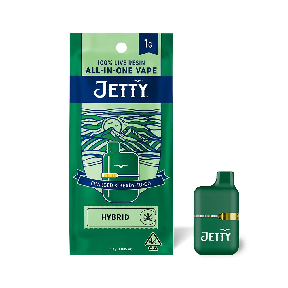 Photograph of product: JETTY - DISPOSABLE (MINI TANK LIVE RESIN) - HYBRID - VANILLA FUNK