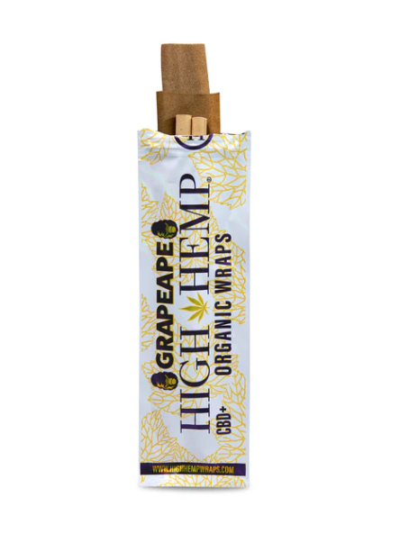 Photograph of product: HIGH HEMP - ORGANIC WRAPS - 2PK - GRAPEAPE