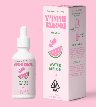 Photograph of product: Yummi Karma Watermelon Tincture 1:1 CBD:TH-oui
