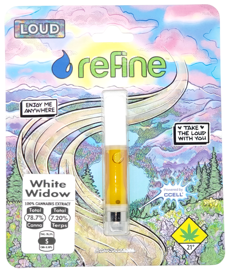 Photograph of product: Refine LOUD VAPE White Widow Cart 1g