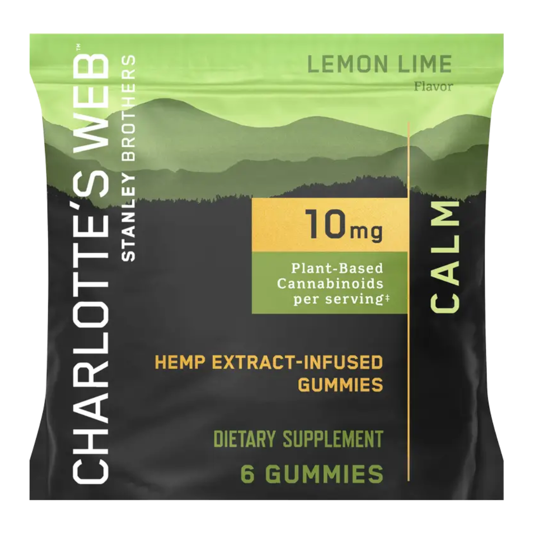 Photograph of product: Charlotte's Web | CBD Gummies | Calm - Lemon Lime | 30mg CBD | 6pk