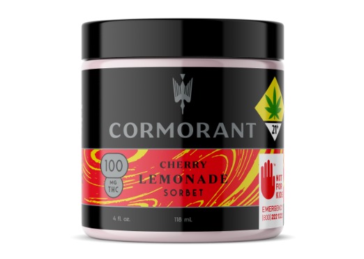 Photograph of product: Cherry Lemonade Sorbet 100mg Edible 4oz. (Cormorant)