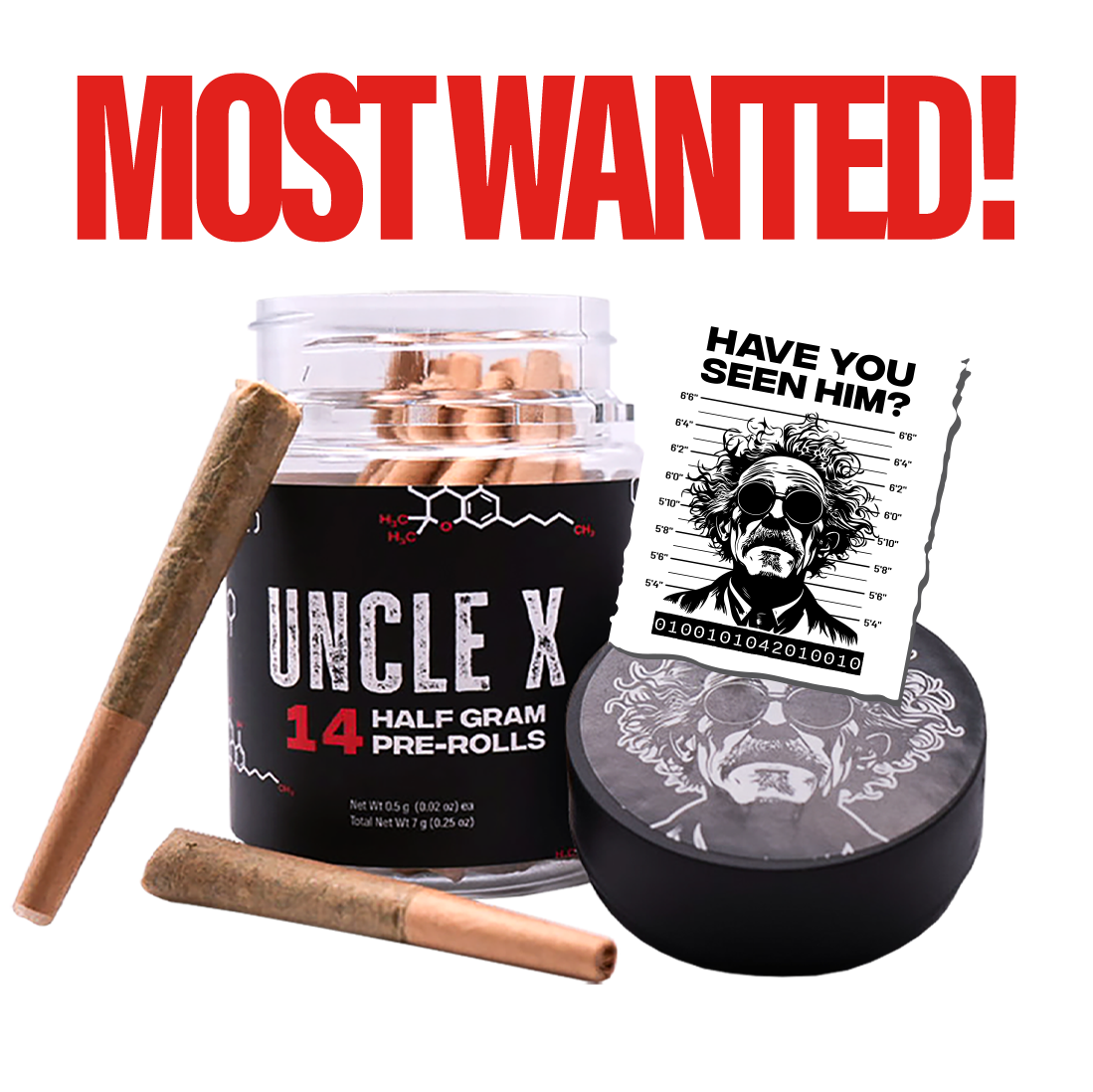 Photograph of product: Bubba Star Dog Most Wanted Preroll 14 Pack