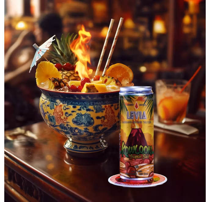 Photograph of product: LEVIA | Kowloon Scorpion Bowl Seltzer [5mg]