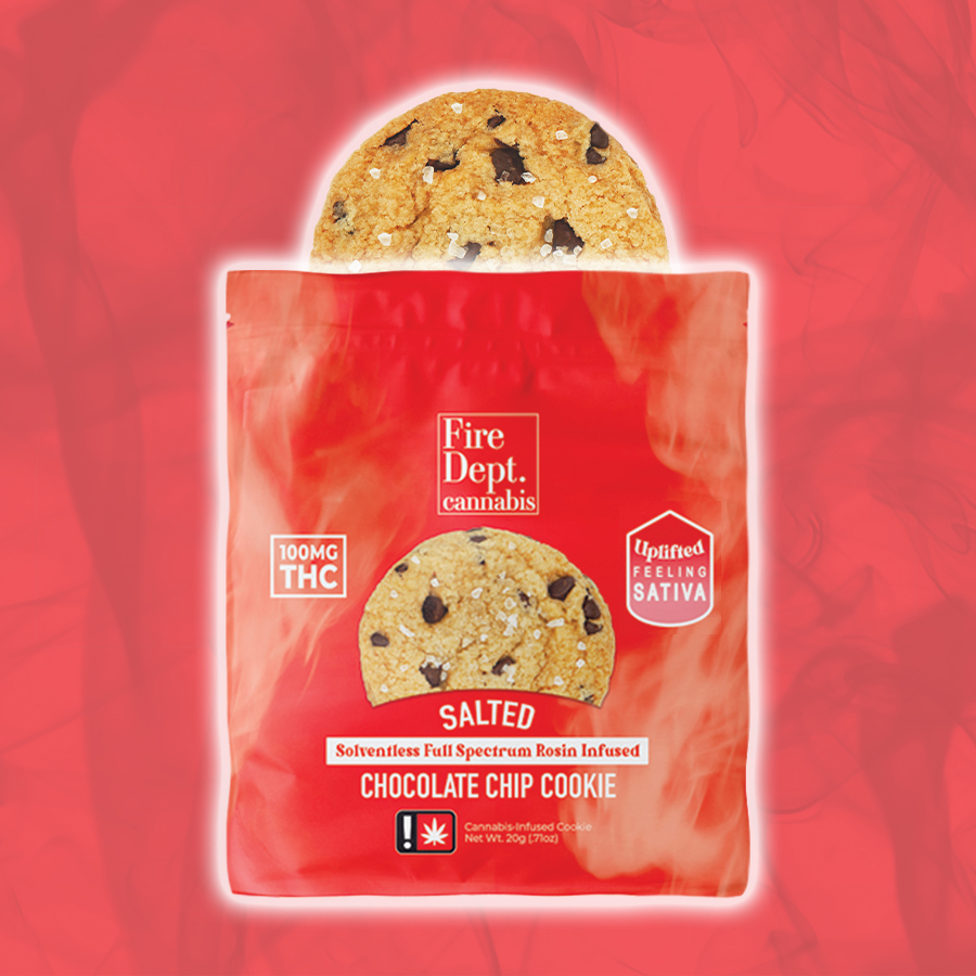 Photograph of product: 100mg Chocolate Chip Oui'd - Cookie - Fire Dept.