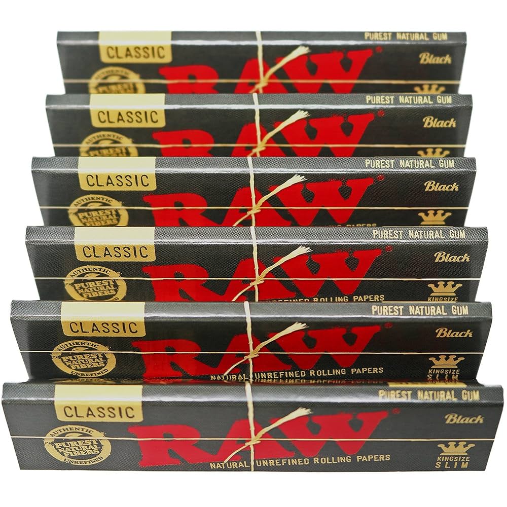 Photograph of product: Raw Black Classic King Size Slim Rolling Paper