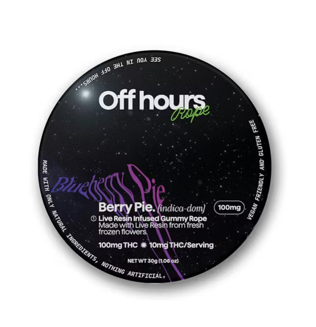 Photograph of product: Berry Pie "Blueberry Pie" - 100mg Live Resin Sour Rope