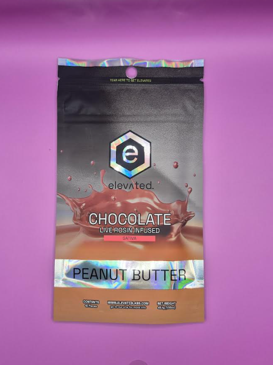 Photograph of product: Elevated - 100mg Live Rosin Chocolate - Peanut Butter