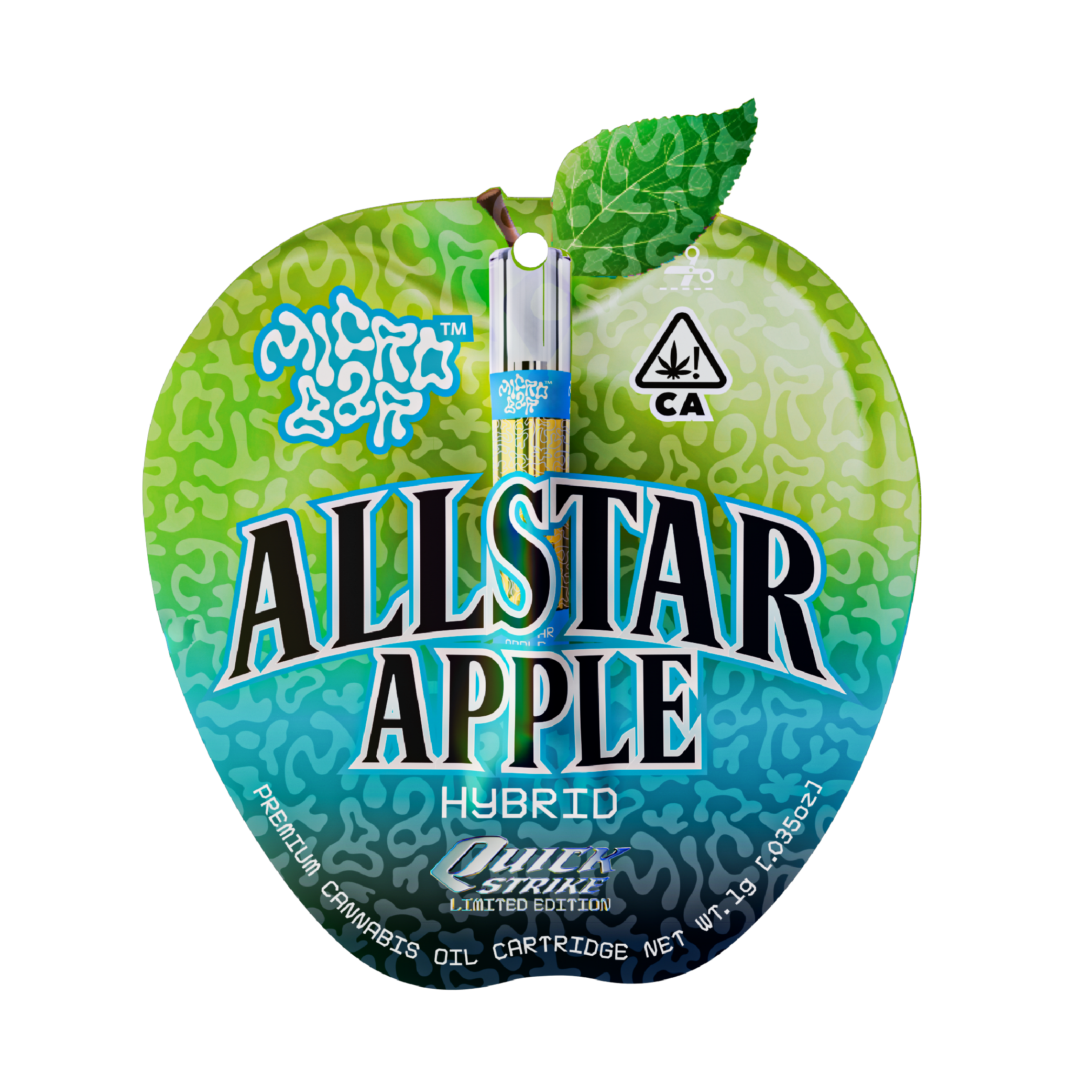 Photograph of product: ALLSTAR APPLE (H) DISTILLATE CART 1G