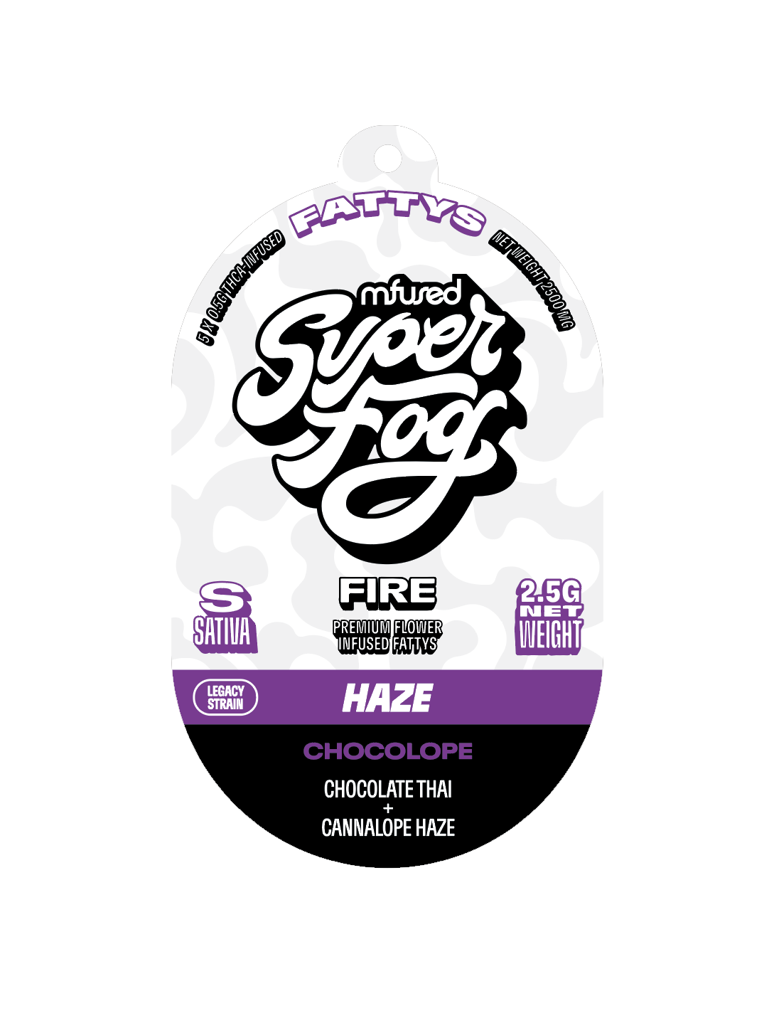 Photograph of product: Super Fog Fire Chocolope Infused Fattys .5g [5pk]