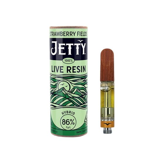 Photograph of product: Jetty Live Resin Cartridge Strawberry Fields 1g - 