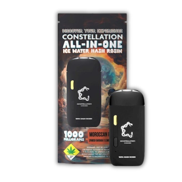 Photograph of Product: Black Maple Solventless Ice Water Hash Rosin Disposable Vape (Constellation)