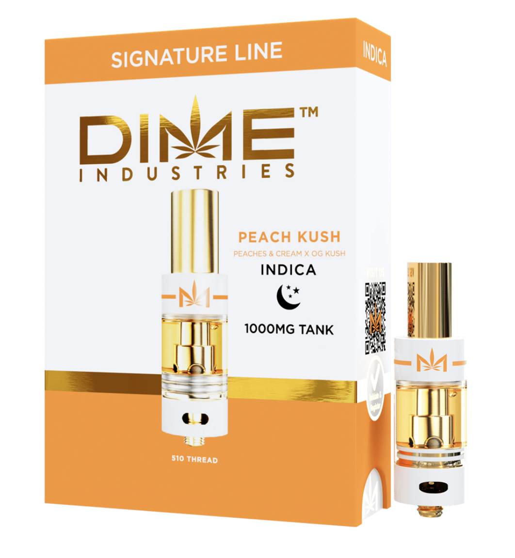 Photograph of product: Dime Distillate Cart | Peach Kush