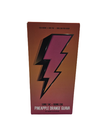 Photograph of product: Pineapple Orange Guava 2:1 CBG Fruit Chews | 10pk
