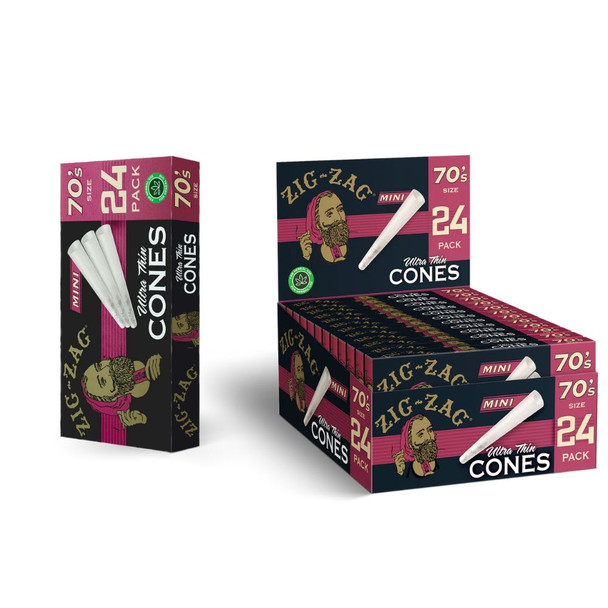 Photograph of product: papers/ cones ZZ MINIS Ultra Thin 70s 24ct by Zig Zag