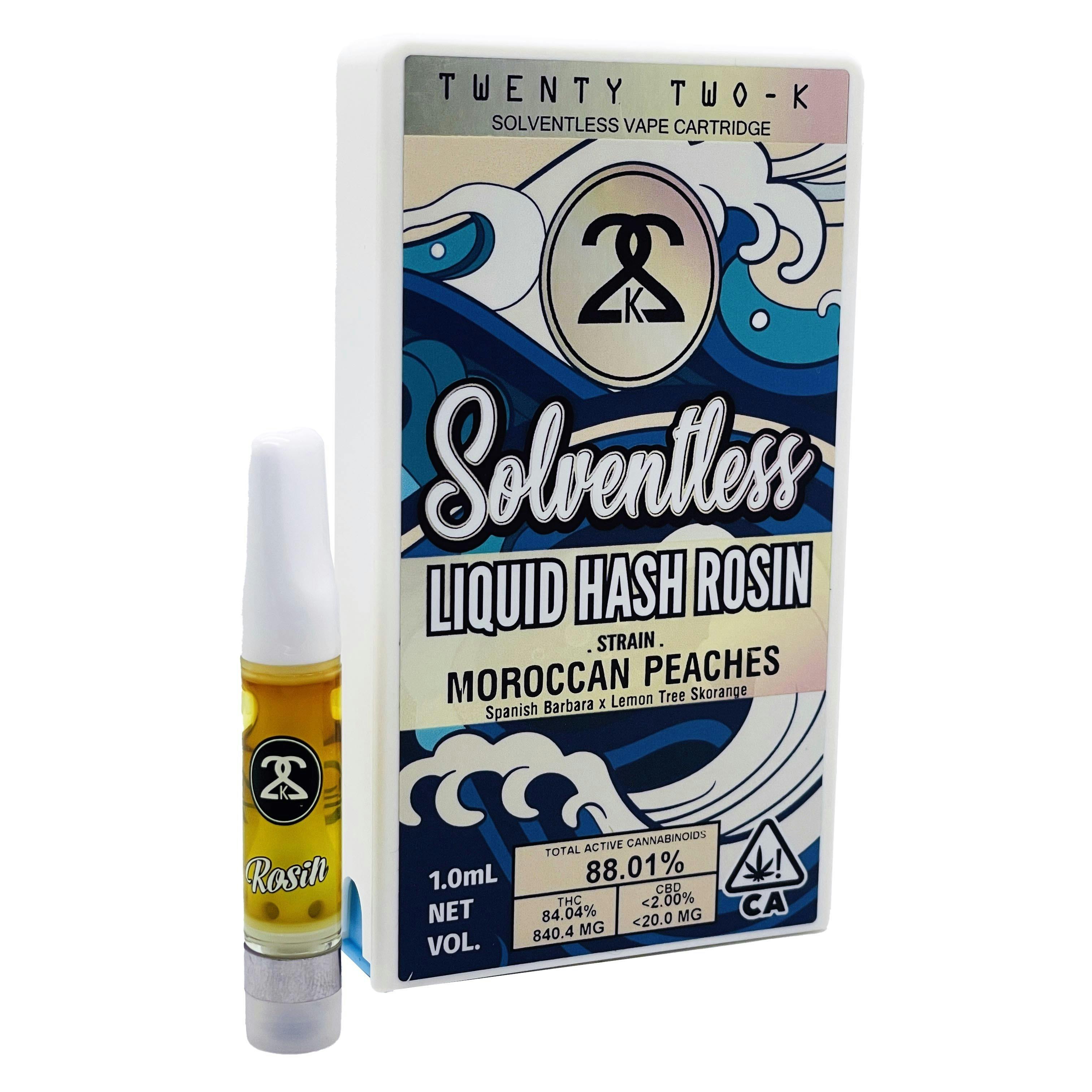 Photograph of product: MOROCCAN PEACHES - LIQUID au chocolat ROSIN 1.0ML CART