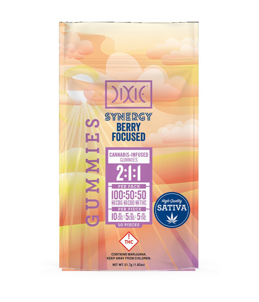 Photograph of product: DIXIE | Gummies | Berry Focused (100mg CBG)