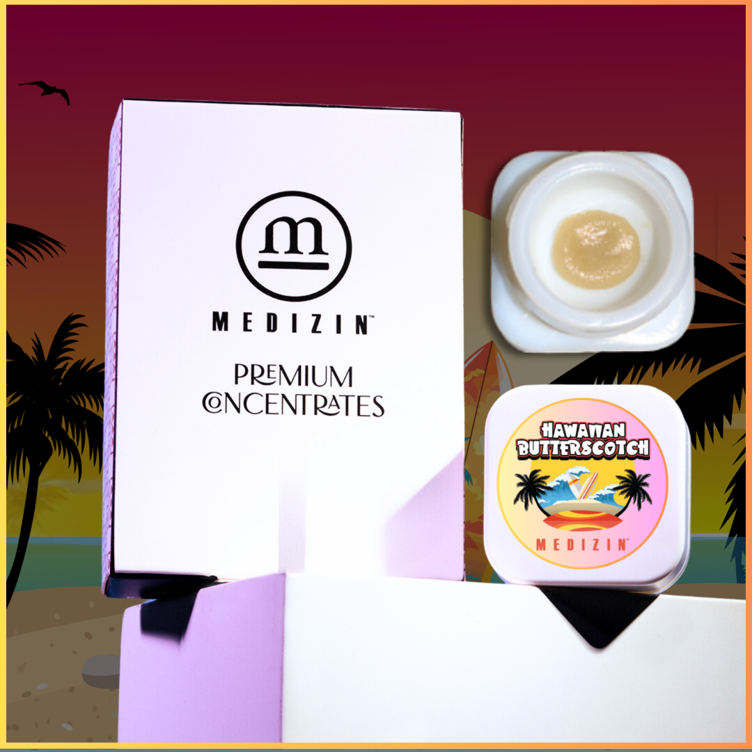 Photograph of product: Medizin Hawaiian Butterscotch .5g Live Rosin