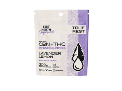 Photograph of product: True North - Lavender Lemon - 1: ummies - 200mg - Rest