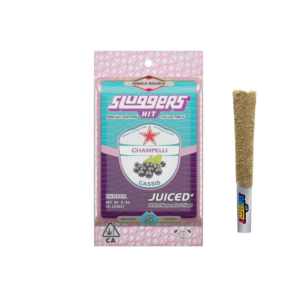 Photograph of product: Sluggers - Preroll - Infused - Champelli Cassis - 5 Pack