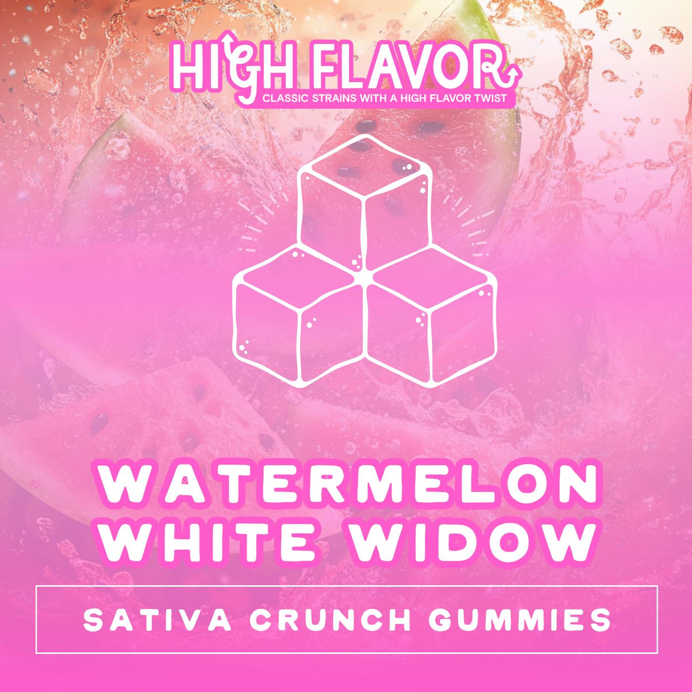 Photograph of product: Watermelon White Widow Crunch | 100mg/20pc