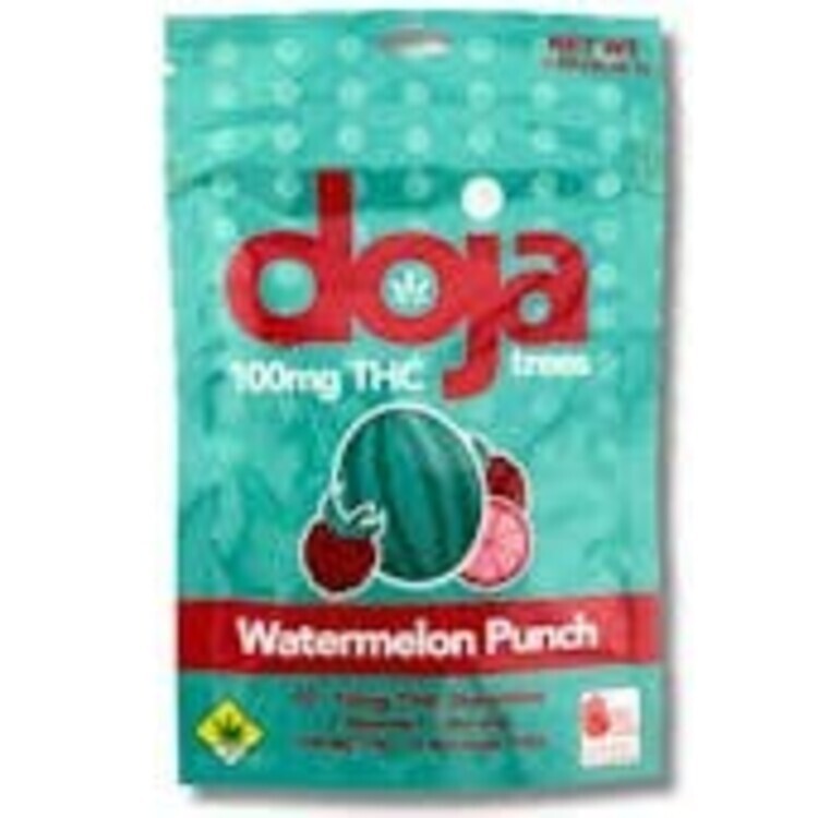 Photograph of product: DOJA Infused Gummies TH-oui 100mg - Watermelon Punch 10pk 1oz