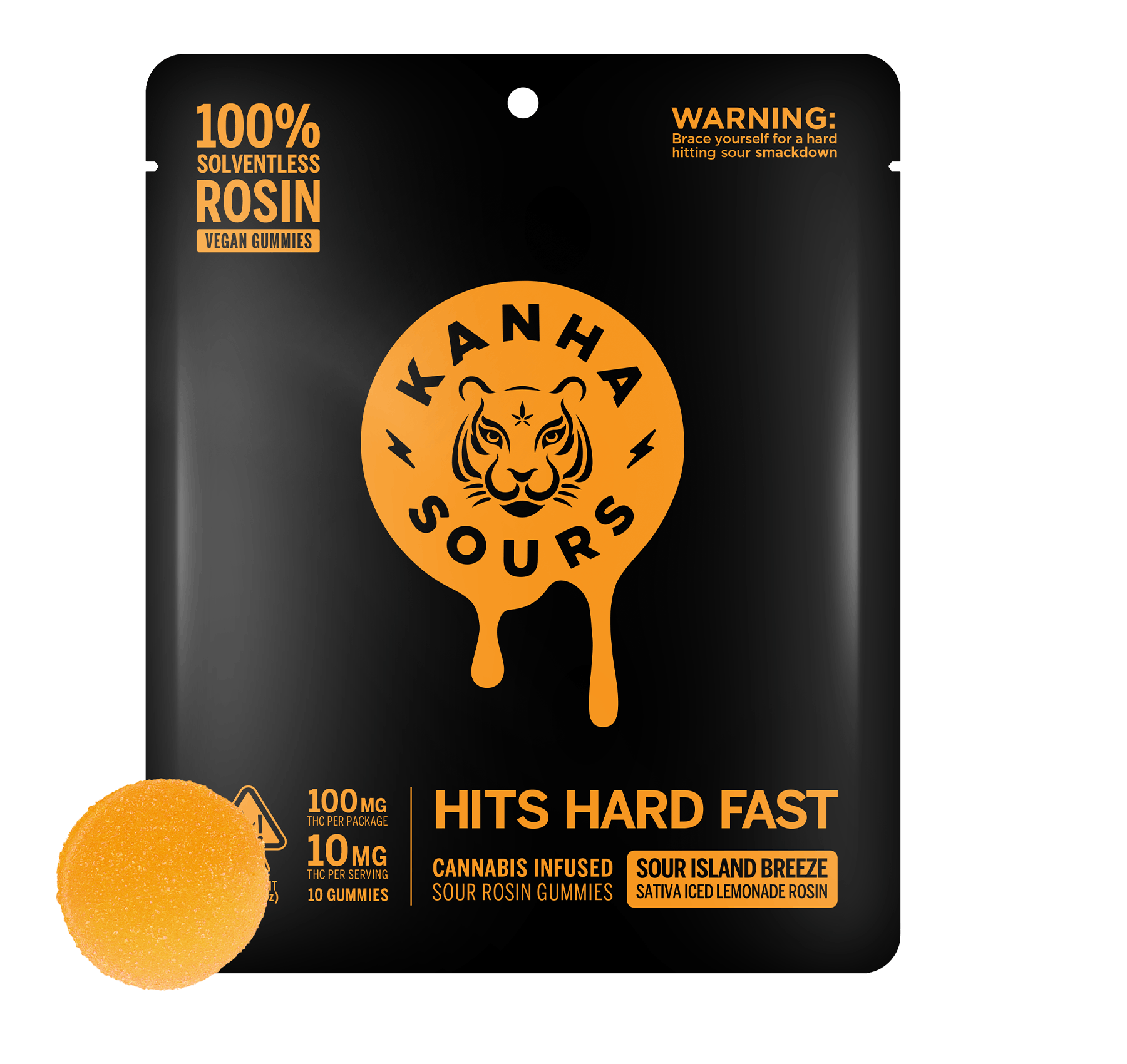 Photograph of product: SOUR ISLAND BREEZE (S) SOUR ROSIN GUMMIES 100MG